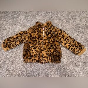 Cat & Jack Leopard Print Faux Fur Jacket